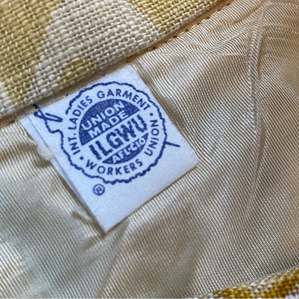 ❌SOLD🏷️Vtg 60s David Crystal Fashion Flower Power Tweed Canvas Jacket and Pencil - Picture 6 of 8